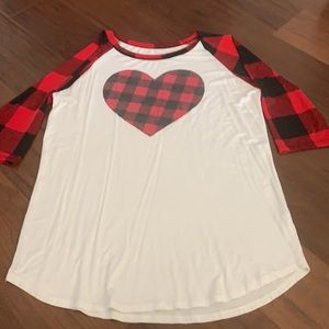 Heart gingham shirt